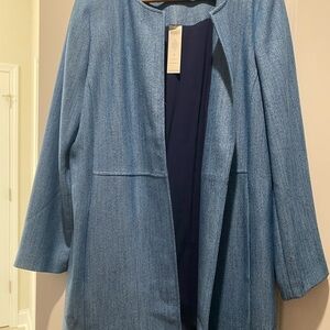 Chico's Classic Blue Open-Front Blazer